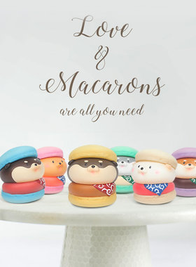 ZCWO正版小狗马卡龙盲盒摆件手办潮玩公仔送女生玩具礼物周边可爱