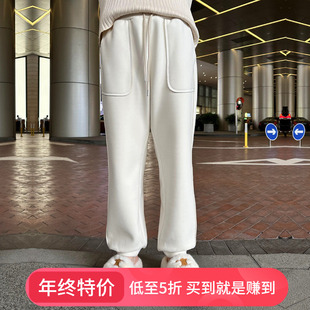 防风230斤加肥加大胖mm宽松显瘦收脚阔腿运动裤 加厚卫裤 女装 大码