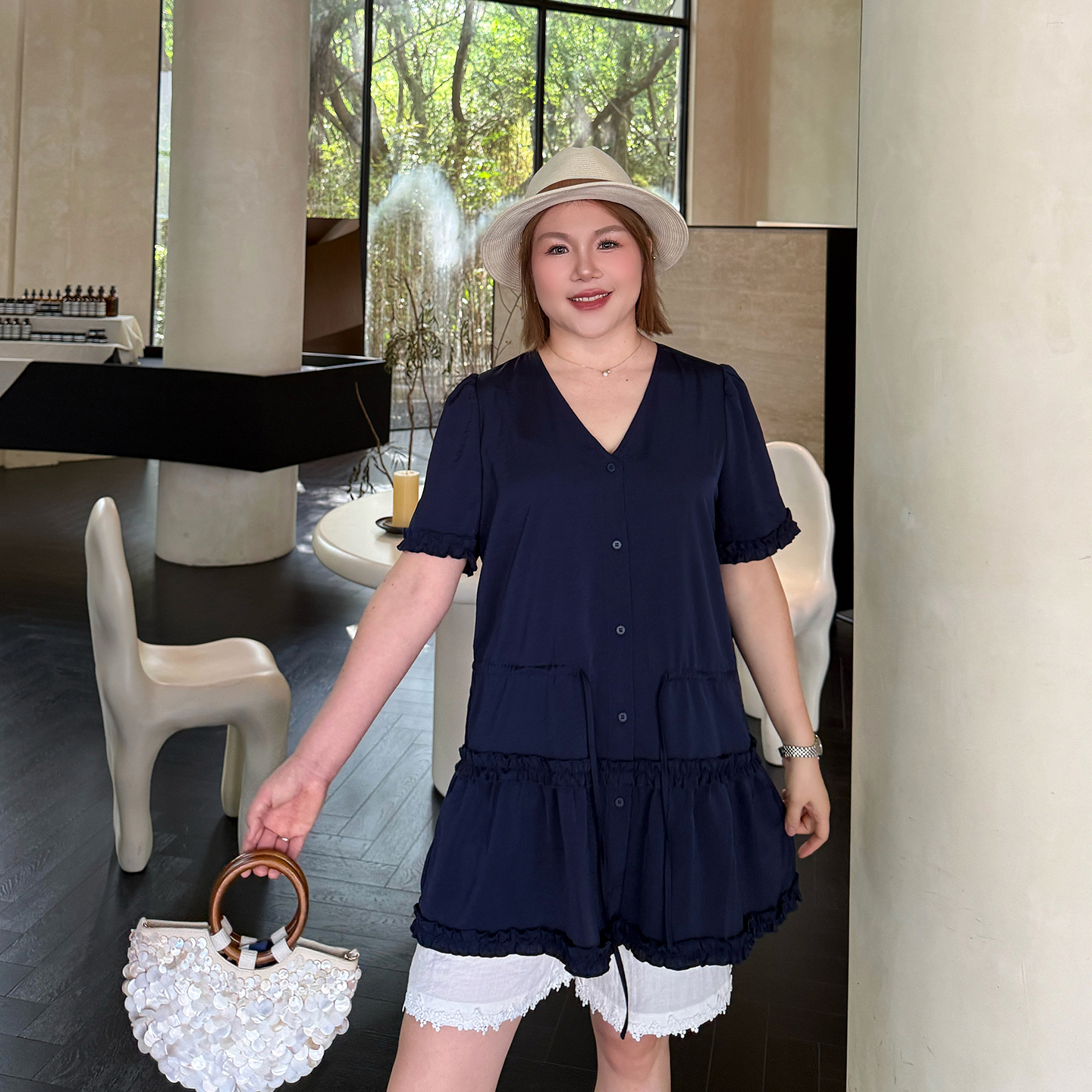 大码女装薄款夏季衬衫宽松显瘦