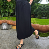 大码 裙子 200斤胖mm显瘦遮胯包臀裙中长款 针织半身裙女装 2025新款