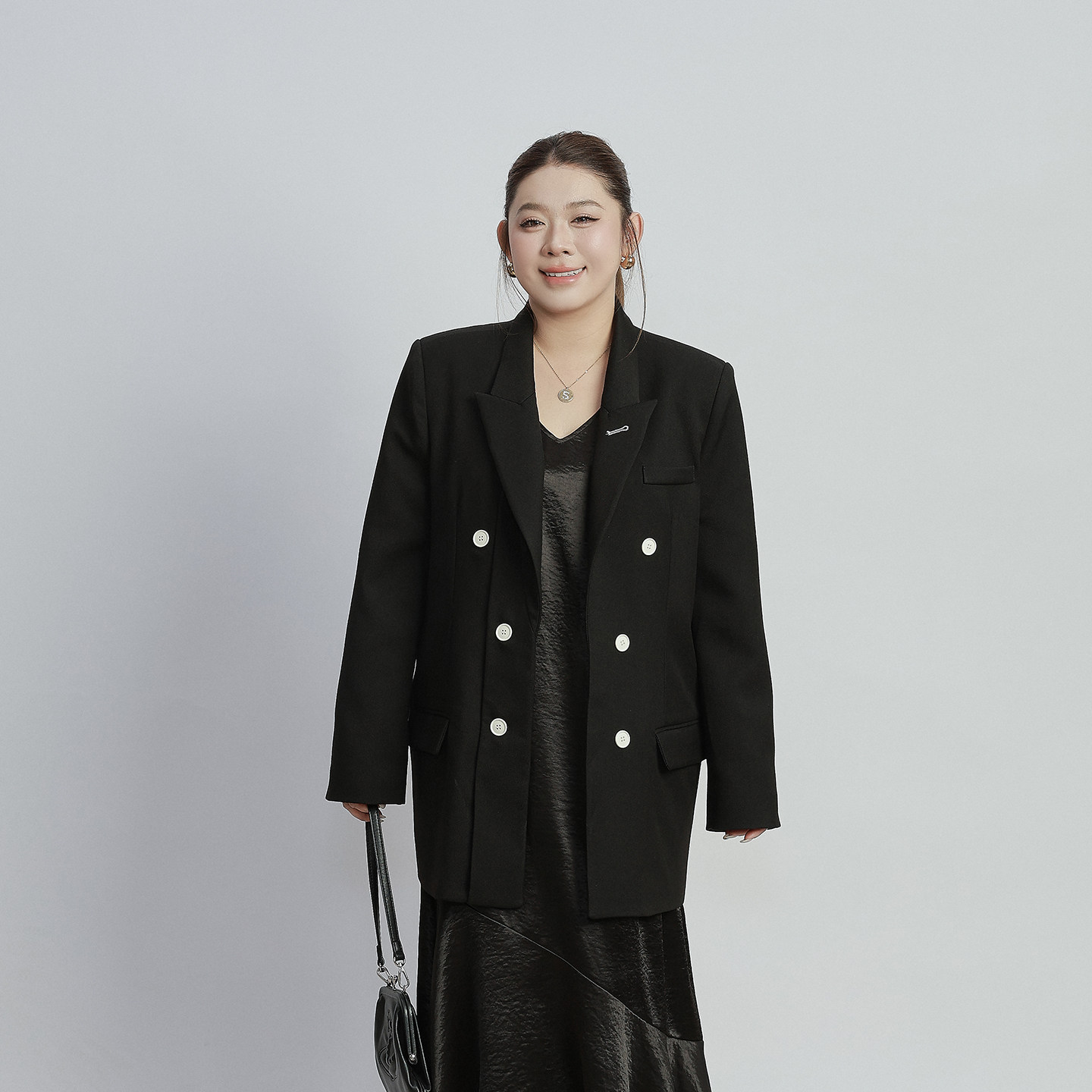 大码女装双排扣西装轻奢外套女英伦风胖mm宽松气质西服设计感小众,女装/女士精品,常规大码外套,淘宝优惠券,粉丝福利购,淘宝优惠卷