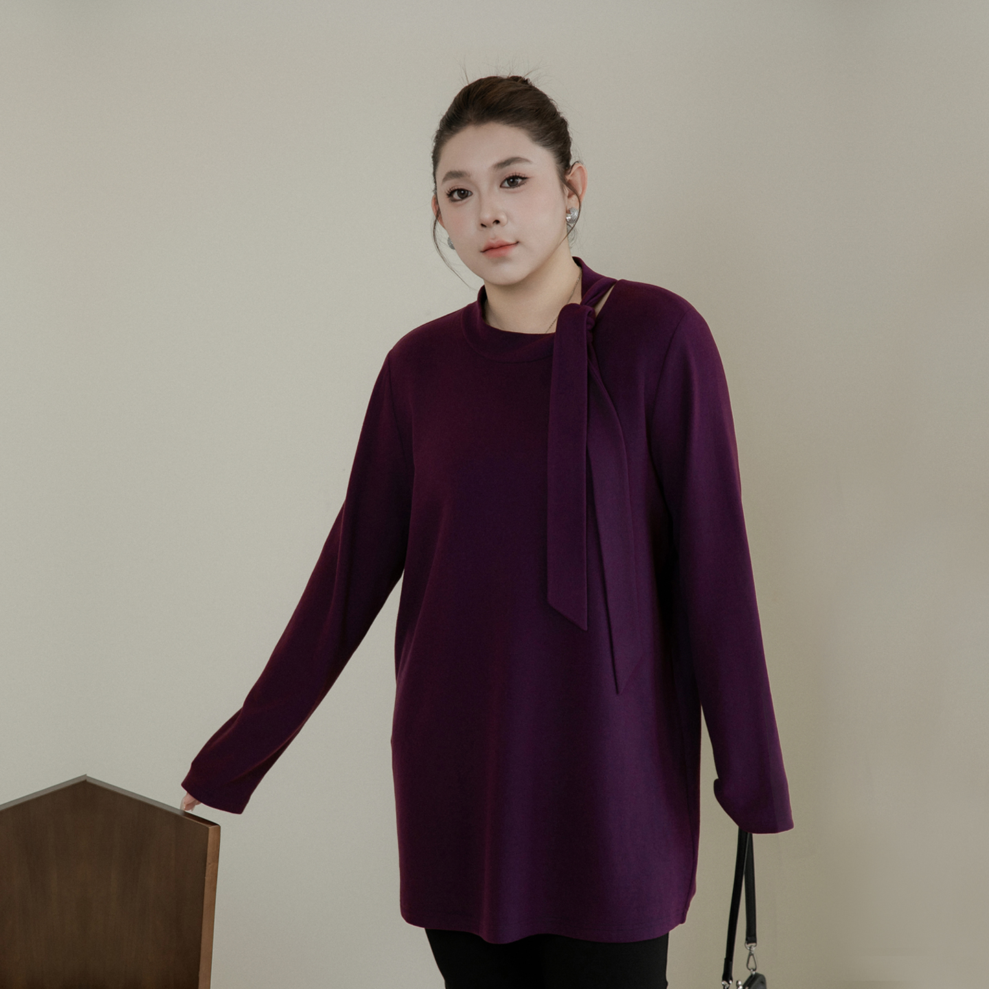 大码女装双面绒保暖打底衫百搭