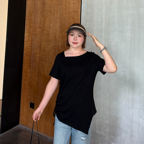 大码女装T恤宽松显瘦百搭