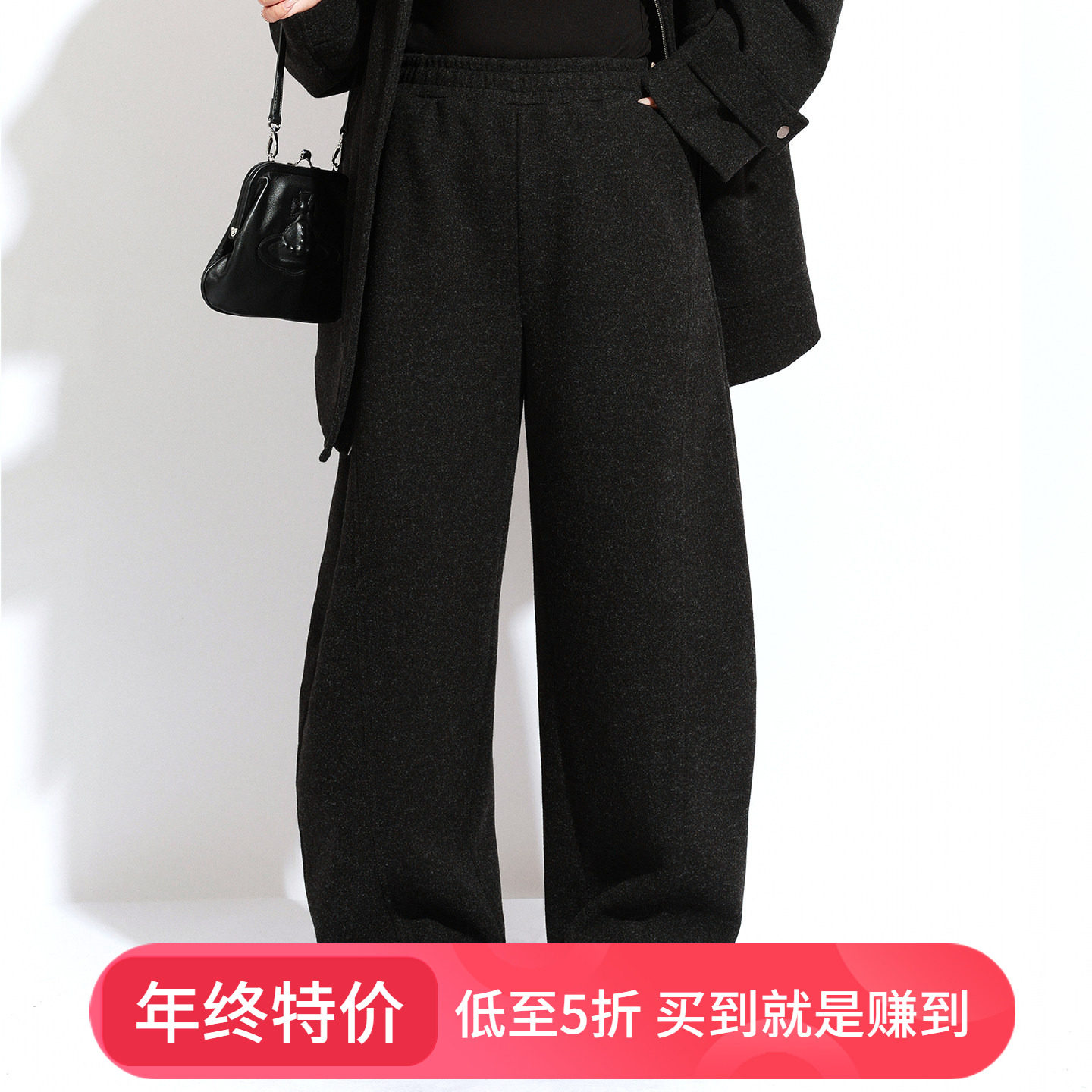 厚款气球裤特大码毛呢裤女含羊毛冬款胖mm宽松显瘦阔腿弯刀长裤子,女装/女士精品,大码裤装,淘宝优惠券,粉丝福利购,淘宝优惠卷