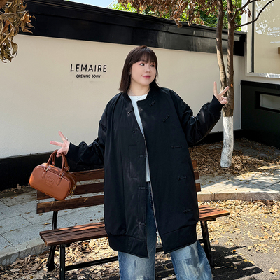 大码女装复古国风棉衣宽松显瘦