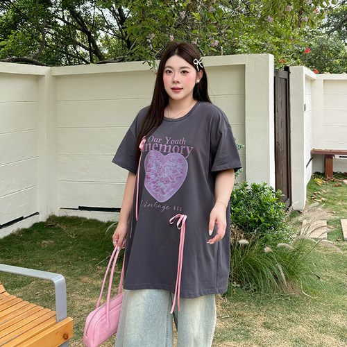 大码女装别致T恤宽松显瘦百搭