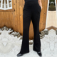 200斤加肥加大胖mm显瘦休闲长裤 特大码 2025秋新款 高弹微喇裤 女装