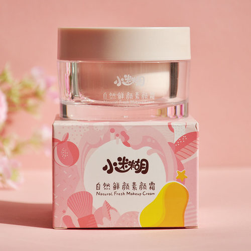 小迷糊自然鲜颜素颜霜遮瑕裸妆伪妆隔离提亮肤色补水懒人霜粉底液 - 封面