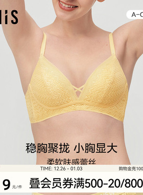 爱美丽IMIS商场内衣无托立体蕾丝小胸聚拢厚模杯文胸IM17BJA2