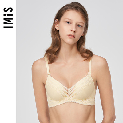 爱美丽IMIS商场新品23春夏聚拢收副乳无托3/4厚模杯文胸IM17BLA1