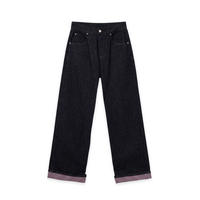 Acme Ground Hip Cover-up and body Concealment checkered flip Jeans for Women's Fashion Jane Autumn New straight-leg Trousers 92207 thumbnail 6