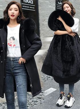 Winter Parka 2024 New Women Jacket Clothes Long Coat Wool Li