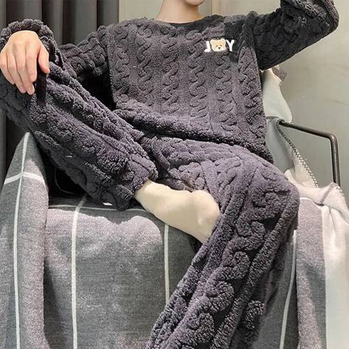 New Fashion Winter New Thickened Plush Coral Velvet Men Paja