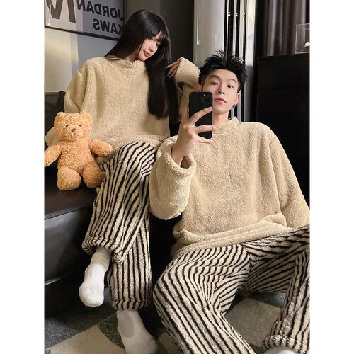 DAIMELU sleepwear set couple pajamas women's autumn and wint