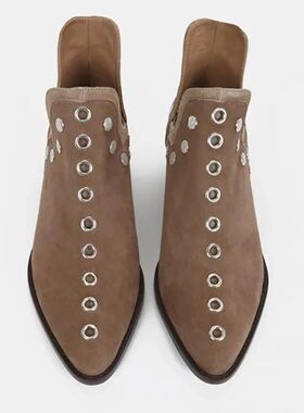 Women's Ankle Boots Autumn New Versatile Pointed Rivet Perso