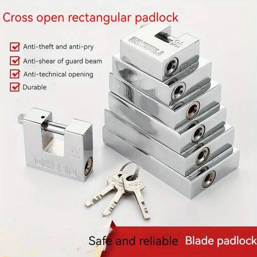 Padlock Security Safety Lock Antique Horizontal Opening Anti