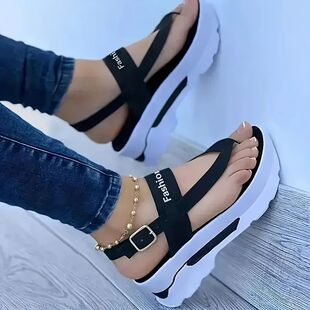 Heel New Elegant Open Ankle Toed Women 2025 Strap Thick