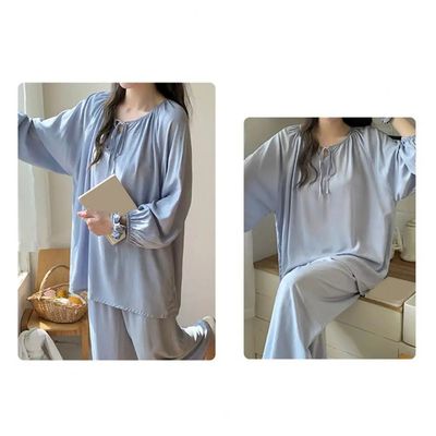 Women Cotton Silk Pajamas Set Women Loungewear Set Women's C