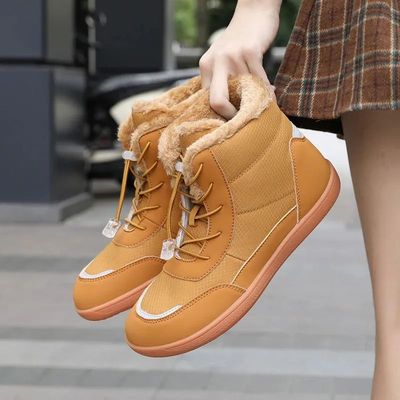 Women's Winter Snow Boots Fur Lined Barefoot Boots Wide Toe