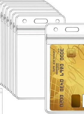 1/5/10PCS Waterproof Transparent Card Clip Plastic Protectiv