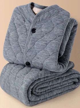Fleece Pajamas Men's Women's Three-layer Padded Autumn Winte