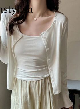 Women's Long Sleeve Buttoned Cardigan Vest Casual Sweater So