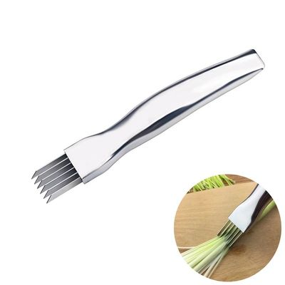 LMETJMA Stainless Steel Onion Slicer Cutter Scallion Cutter