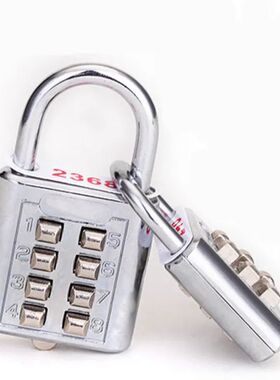 4 Digit /5Digit Push Button Combination Padlock Silver Numbe