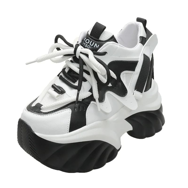 2024 Women Thick Leather Chunky New Winter Hidden Heels Casu