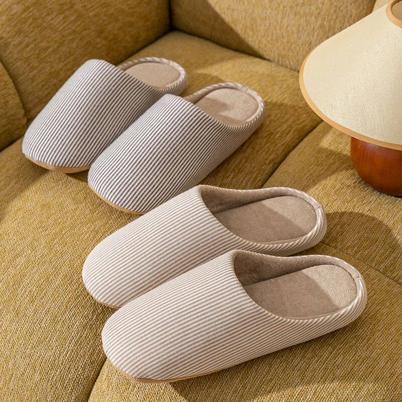 Unisex Home Slippers Soft Fur Slippers Warm Indoor Flat Slid