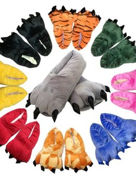 Winter Warm Soft Indoor Floor Slippers Women Men Shoes Paw F
