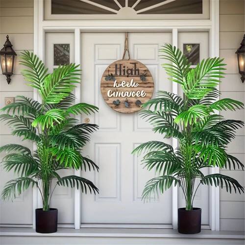 2PCS 24Leaves Areca palm simulation green plants realistic a