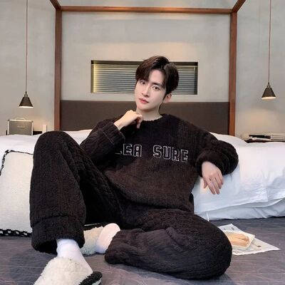 Hot Sale Of The Season New Men's Sleepwear Coral Fleece Thic