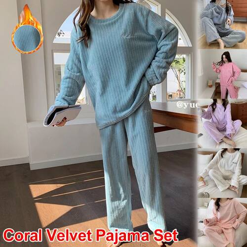 Winter Women's New Pajamas Homewear Suit Women's Fall and Wi