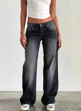 High Quality Women's Straight Leg Jeans Four Seasons New Fas