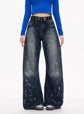 High Waist Jeans for Women's Harajuku Vintage BF Style Stree