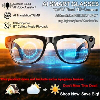 4K UHD Smart Translation Glasses AI Conversation AI Voice As