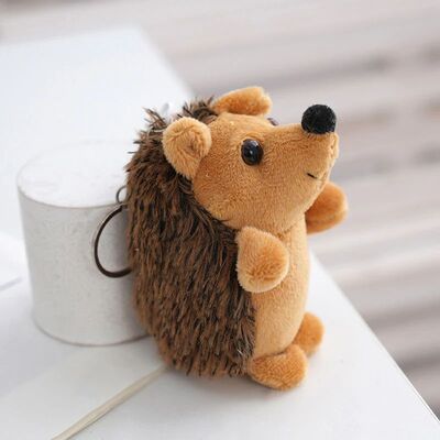 Creative Hedgehog Keychain Bookbag Hanging Keychain Gift Cut