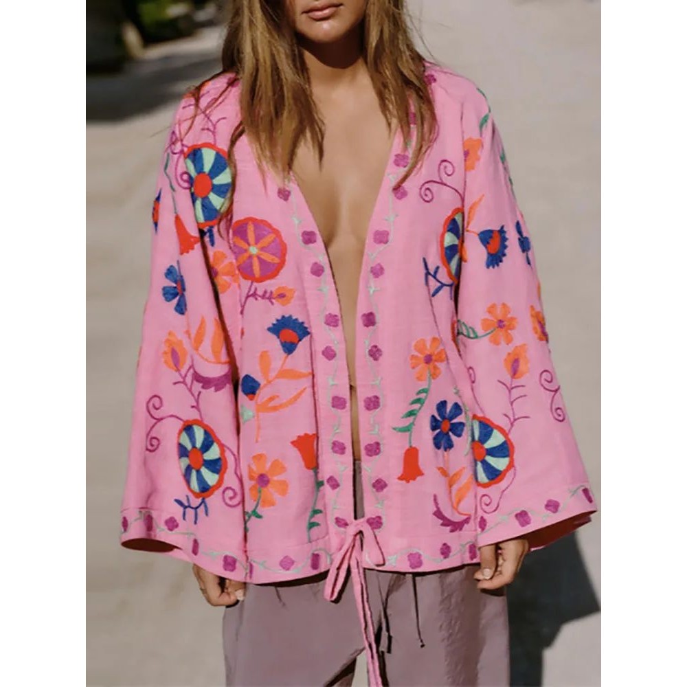 Elegant V-neck Long Sleeve Cardigans Autumn Winter Casual Lo