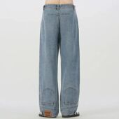 Reverse American Vintage Denim Retro Turned Men Side Jeans