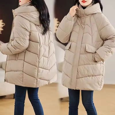 Women Long Parkas Hooded Cotton Jackets 2025 New Winter Thic