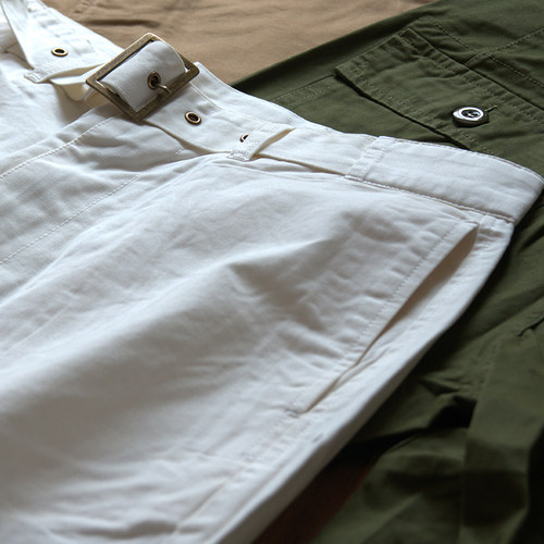 复古腰扣美式直筒工装短裤