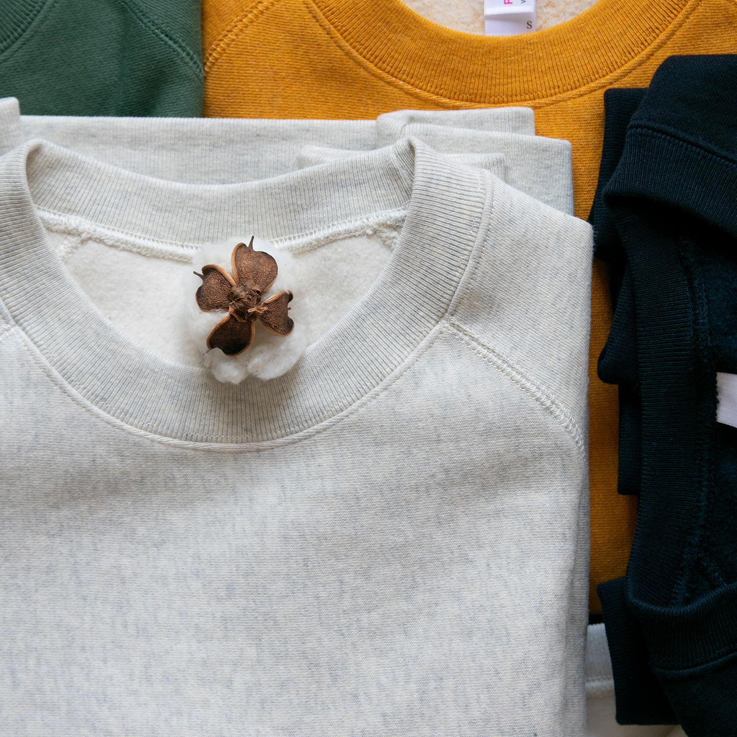 中国全棉横纹加绒无化纤插肩卫衣