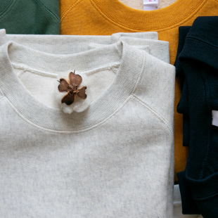 秋冬重磅全棉加绒横纹无化纤 复古水洗插肩运动卫衣男女宽松长袖