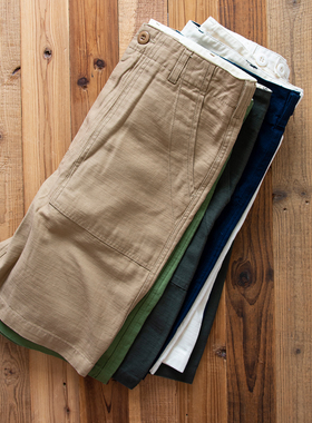 上新全棉缎纹11.5oz定染0G107美式重工装短裤男女复古穿搭五分裤