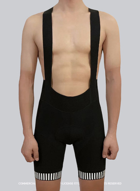 TOSO STEP春夏新款骑行背带短裤通勤经典黑公路山地自行车装备