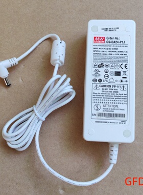 原装明纬24V1.67A 电源适配器 GS40A24-P1J 充电器变压器电源线
