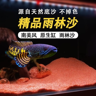 热带雨林沙雷龙鱼底砂南美缸棕沙三湖慈鲷鼠沙埃及七彩红黑色造景
