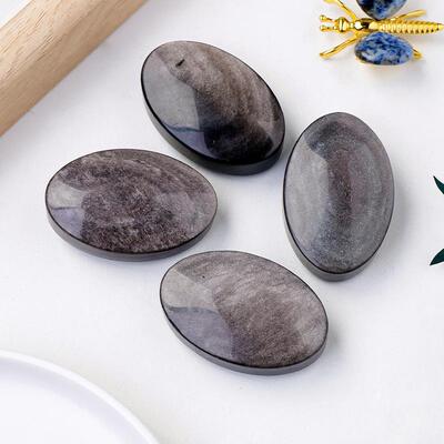 Its a natural crystal-solver, silver-cream, stone-appled, r