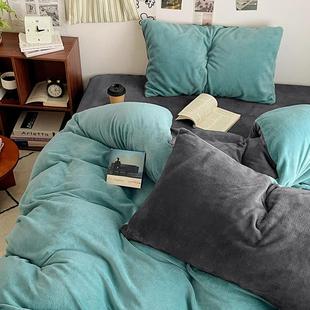 velvet flannel sets faced double Four winter